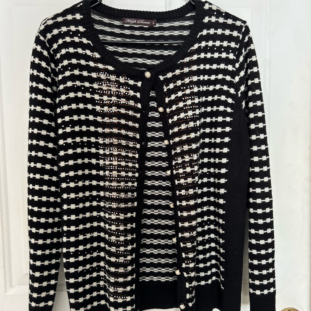 Stylish Black and White Sweater